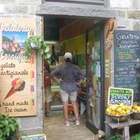 Outside at Gelateria Corniglia in Corniglia