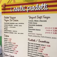 Gelato Vegano Options at Gelateria Corniglia in Corniglia