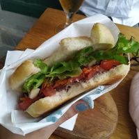 super vegan with white focaccia at Lunch Box in Vernazza