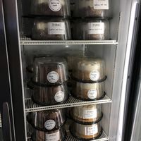 Cakes in freezers  at FoMu - Tremont in Boston