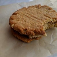 Peanut butter cookie with creamy filling. Amazing. at FoMu - Tremont in Boston
