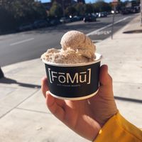 apple cider doughnut ice cream at vegfest  at FoMu - Tremont in Boston