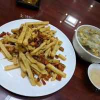 Those great fries!  at Shangdao Vegetarian 上道素食 in Xian