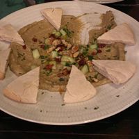 Babaganush e pita! Anche questo molto buono!  at Bistro Arbol in Lanzarote