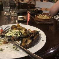 So keen to eat I dived in pre photo    at Bistro Arbol in Lanzarote