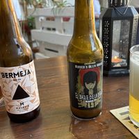On the left a Lanzerote IPA and on the right a Tenerife IPA  at Bistro Arbol in Lanzarote
