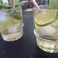 Hugo cocktail (cava, elderflower, mint, lime)  at Bistro Arbol in Lanzarote