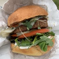 Beyond Meat burger at The Lil Organic Kitchen in Cobourg