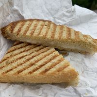 Vegan grilled cheese  at The Lil Organic Kitchen in Cobourg