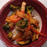 GF Spicy Thai Chili Tofu and Veggies

 at Asian Outpost - AO Hawaiian Hideout in Chicago