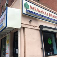 Outside of venue at Saravana Bhavan in New York City