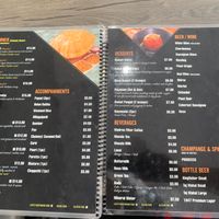 Last page of menu at Saravana Bhavan in New York City