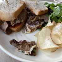 Vegan Philly Cheesesteak with real mozzarella poorly scraped off  at Sun the Bud - 썬더버드 in Seoul
