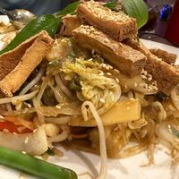 Tofu veggies stir fried rice noodles (this noodles is the only vegan option)  at Rendezvous du Vietnam in Cairns