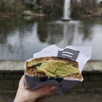 Avocado sandwich at Frankfurter Pause in Frankfurt