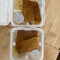 2 spicy masala dosas at NY Dosas in New York City