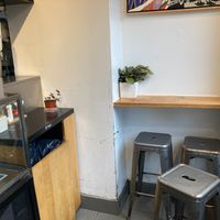 This is just about all the seating they have in this branch. at Taïm - West Village in New York City