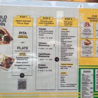 Wall menu at Taïm - West Village in New York City