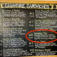 Tofu sandwich is yummy !  at Beach Pea Baking Co in Kittery