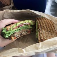 Black Bean Burger at Waveriders Coffee & Deli in Nags Head