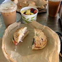 Tree hugger breakfast sandwich  at Waveriders Coffee & Deli in Nags Head