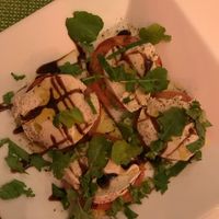 Cashew mozzarella caprese salad  at Past & Future in Fuerteventura