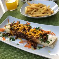 Soy mince in tortilla  at Past & Future in Fuerteventura