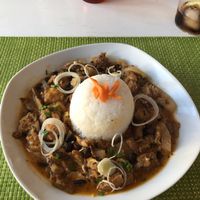 Jamaican goulash  at Past & Future in Fuerteventura