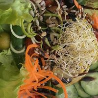 Lovely salad  at Past & Future in Fuerteventura