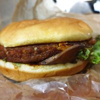 Vegan burger at Elevation Burger in Augusta