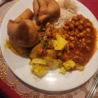 Vegan options from the buffet at Maharaja in Fort Worth
