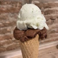 Green apple and chocolate with orange   at Mama Elba in Madrid