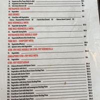 Vegan Menu at Viet Pearl in Northcote