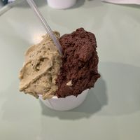 Pistachio and dark choc 70% sorbet  at Sublime Sorbettino in Lisbon