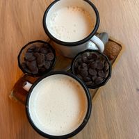 Hot chocolates  at Vero Caffe in Bruges