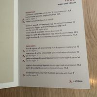 Menu  at Vero Caffe in Bruges