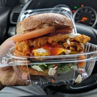 Amazing mushroom burger. at Veggie Castle in Jamaica