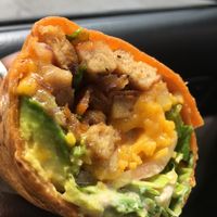 Yummy vegan Chicken wrap 😋😋😋 at Veggie Castle in Jamaica