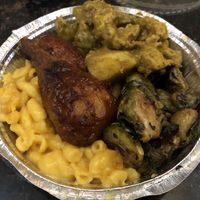 Medium dish. Mmm, chicken drumsticks. at Veggie Castle in Jamaica