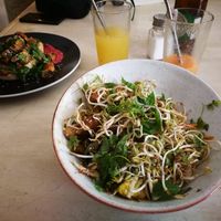 Asian noodle salad (18.000 COP) Portion could be bigger. at Cafe Stepping Stone in Cartagena
