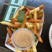 fries with chipotle mayo at The Organic Boho in Copenhagen