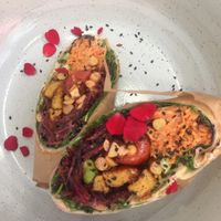 Tempeh wrap at The Organic Boho in Copenhagen