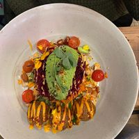 Salad bowl with falafel at The Organic Boho in Copenhagen