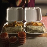 2 burritos, with extra sauces! at Ahora Mexican Cuisine in Ottawa