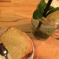 vegan lemon cake at The Lighthouse in Oxford