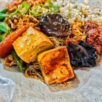 braised tofu and mushroom at Eastern Vegetarian Food 东方素食 in Central Singapore