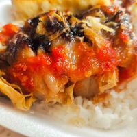 Texture of chicken at Healthy Vegetarian 健康素食 in Central Singapore