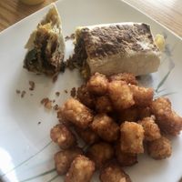 Steak n Egg Burrito and Cheesy Tots at Fauxmaha in Omaha