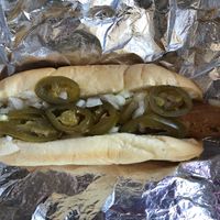 Original Fauxmaha Dog + Jalepenos  at Fauxmaha in Omaha