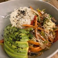 Veggie bowl at Pezetarian in Cartagena